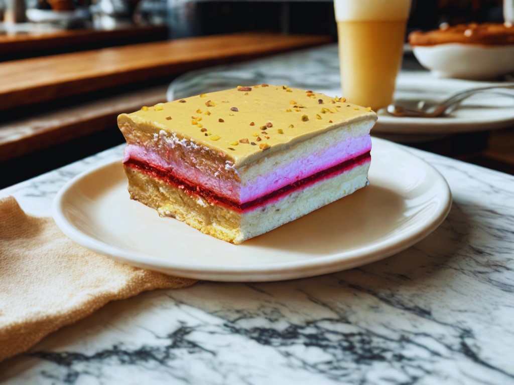 Pistacjowe z maliną